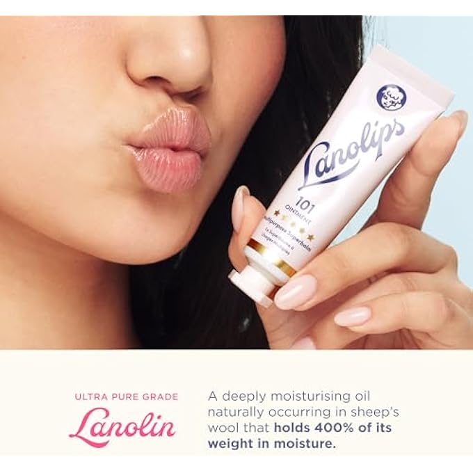 Lanolips 101 OINTMENT MULTI-BALM DUO, ORIGINAL SUPERBALM - CONTAINS PURE LANOLIN OIL FOR SMOOTH, HYDRATED, & HEALTHY LIPS - NATURAL LIP BALM FOR DRY LIPS, CUTICLES, & MORE (2-PACK, 0.52 OZ EACH) - Image 4